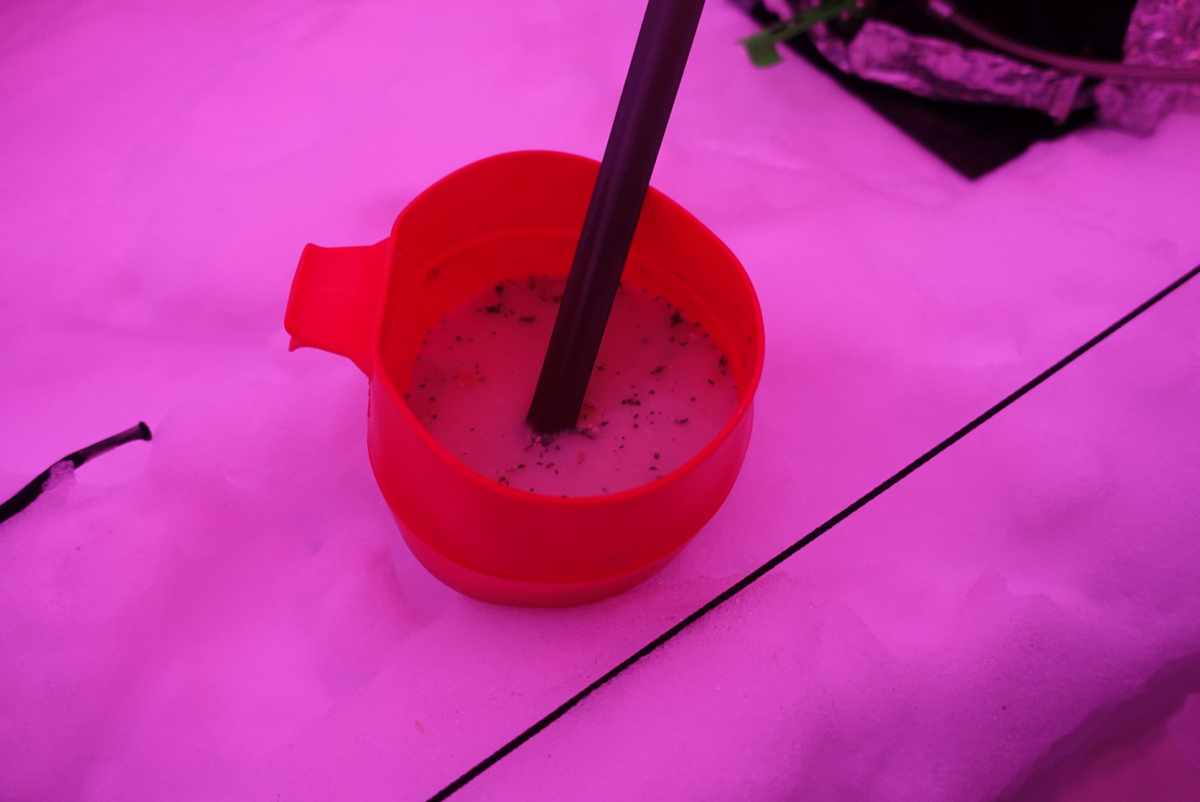 Statt Tee hilft manchmal auch eine kleine heiße Suppe (Foto: Malte Hübner)