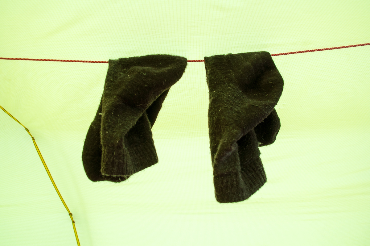 Dicke Wollsocken sind der Schlüssel für warme Füße (Foto: Malte Hübner)