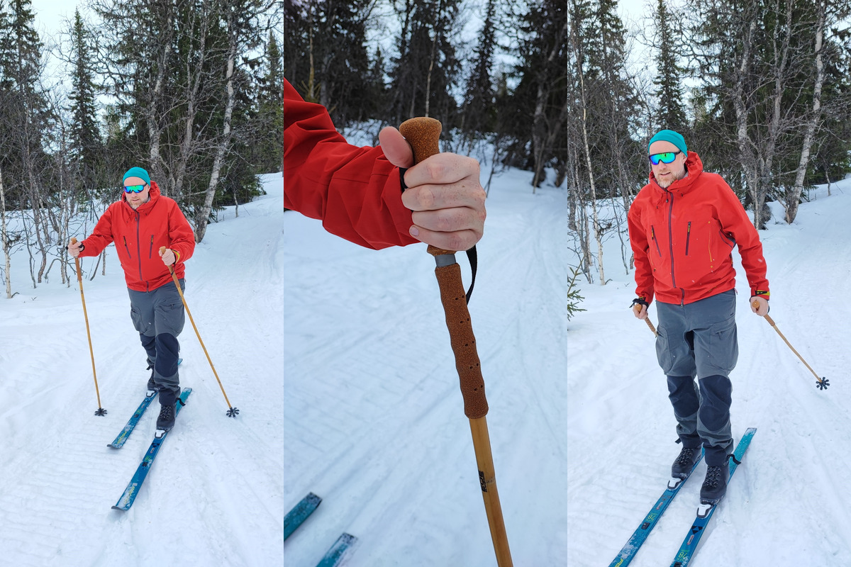 Mit den Bambus-Skistöcken "Stäcke" von EOE bist du stilsicher und nachhaltig unterwegs (Foto: Malte Hübner)