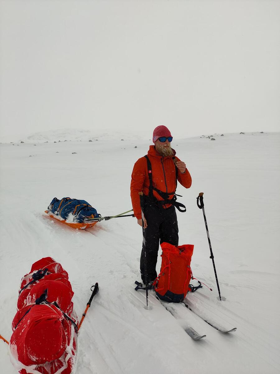 Für lange Pausen bleibt im Schneetreiben keine Zeit (Foto: F. Hordt)