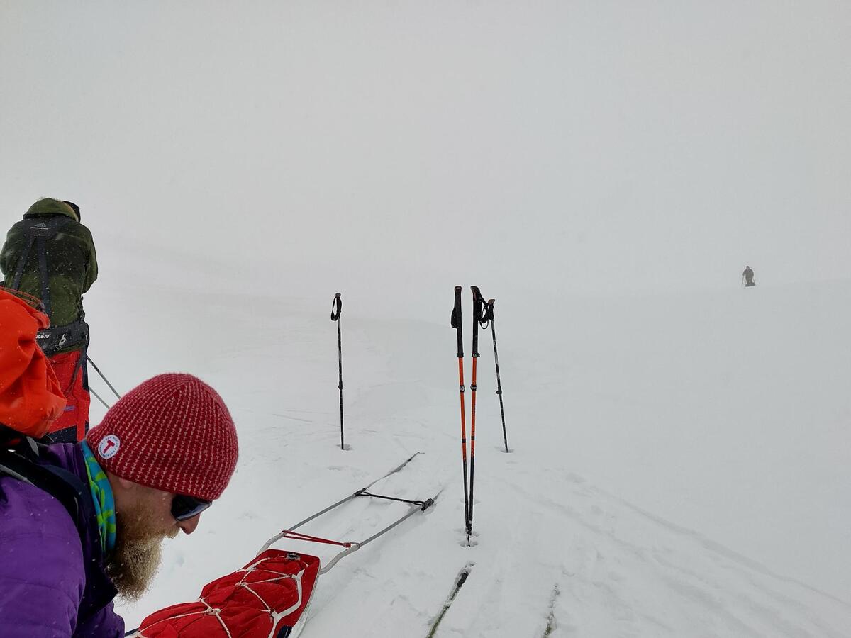 Nahezu Whiteout Bedingungen (Foto: F. Hordt)